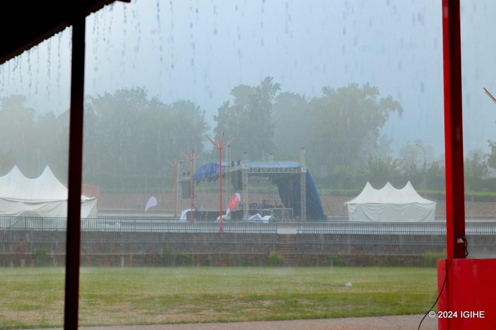 The Icyumba Cya Rap concert venue at Canal Olympia, Rebero, was hit by heavy downpour, leaving organisers with no option but to postpone the concert-Photo by IGIHE