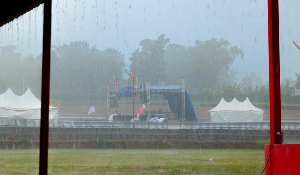 The Icyumba Cya Rap concert venue at Canal Olympia, Rebero, was hit by heavy downpour, leaving organisers with no option but to postpone the concert-Photo by IGIHE