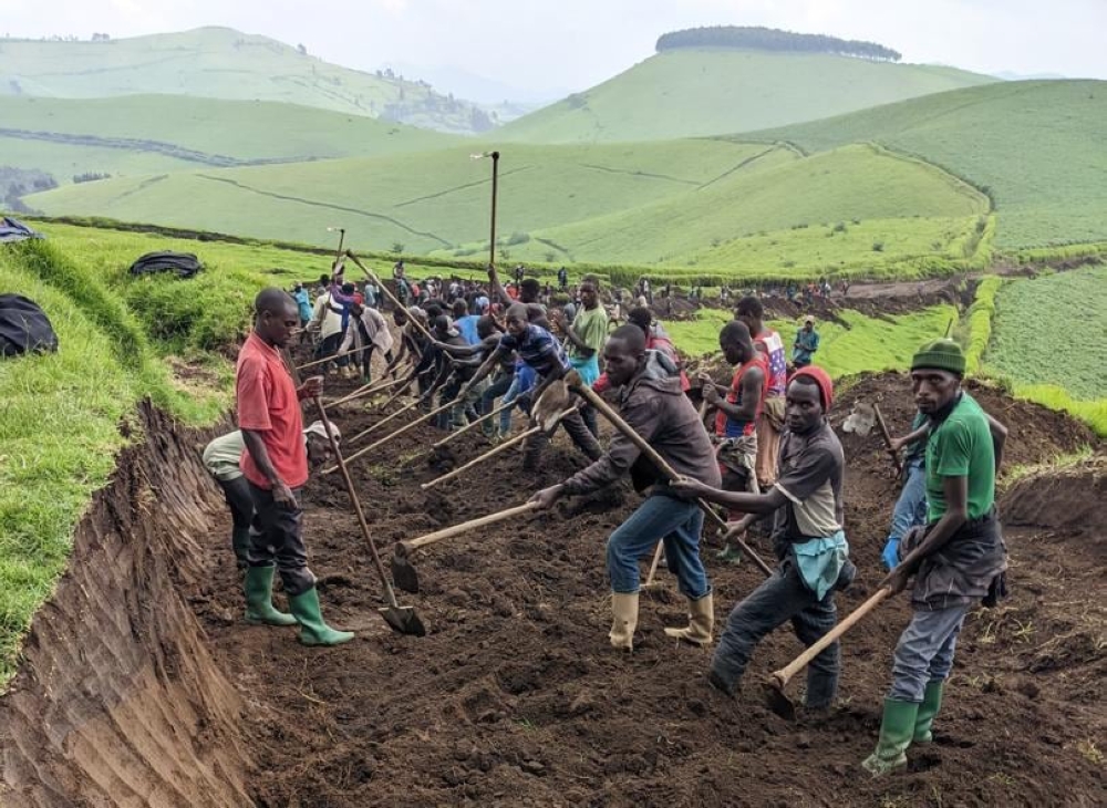 A week after M23 captured Ngungu locality in North Kivu Province, the rebels and locals teamed up in a community work exercise to trace a road from Karuba to Ngungu.