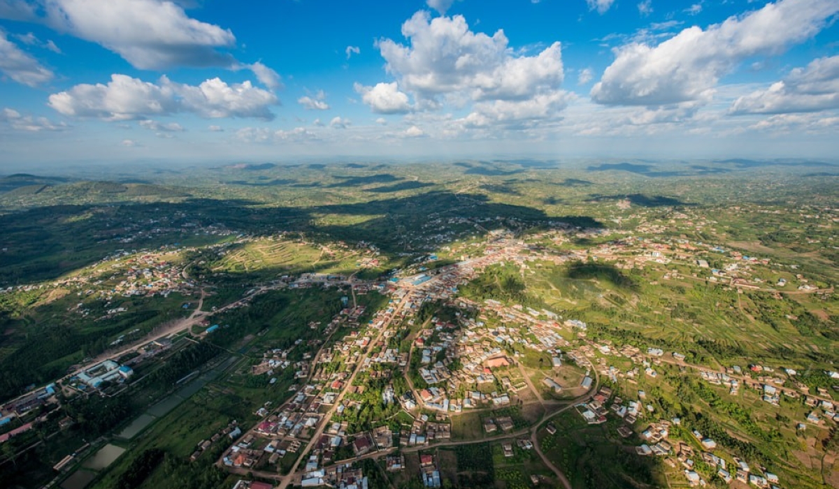 An aerial view of Ruhango business and residential area in Southern Province. RRA reveals that there will be no extension of the deadline for declaring and paying the 2024 property tax.