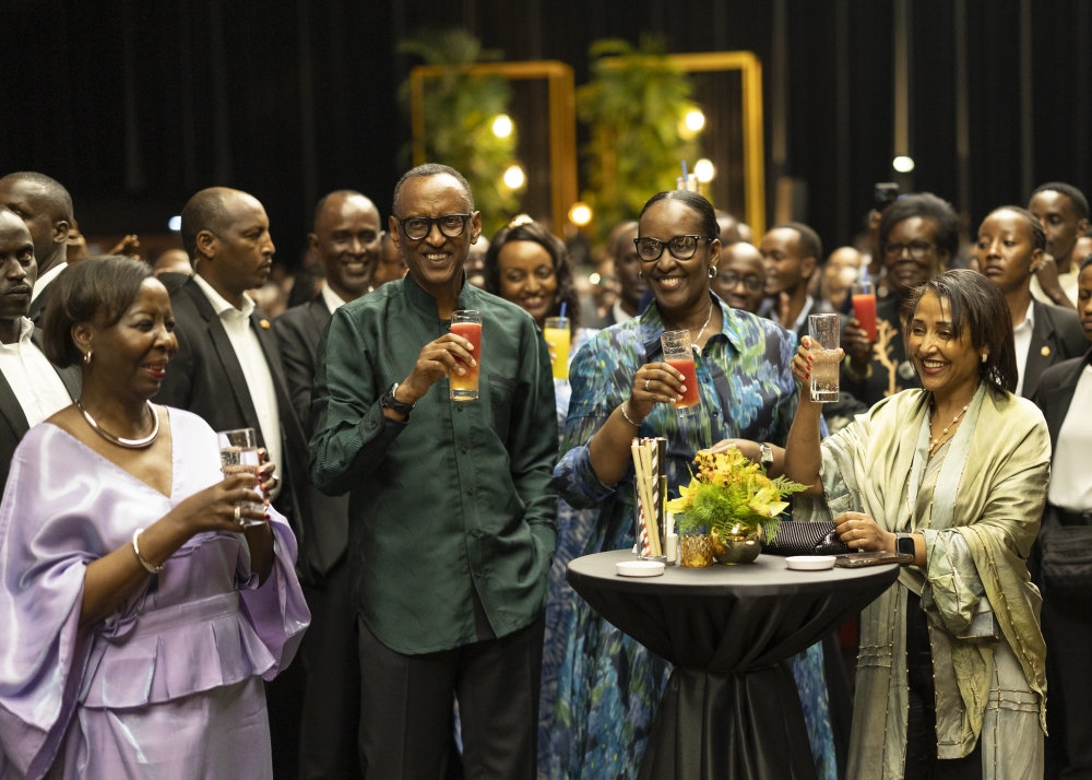 President Kagame and First Lady  at the end-of-year party in Kigali on Monday on December 30. Photos by Village Urugwiro