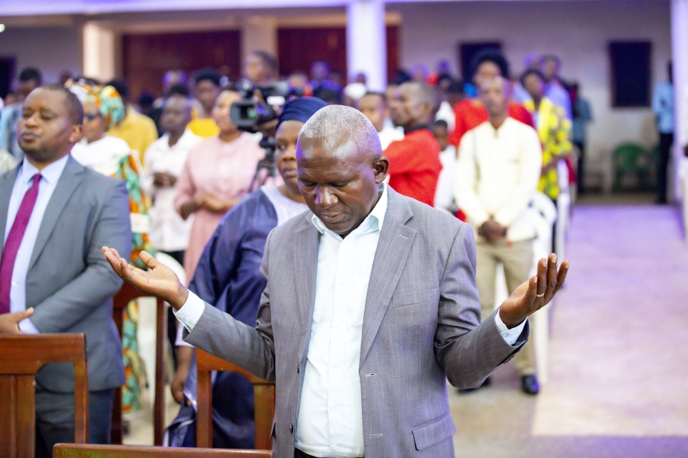 Believers during church services at ADEPR REMERA on New Year. Photo by Emmanuel Dushimimana