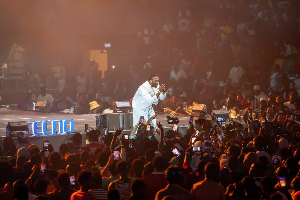 Rwandan music superstar The Ben  during his unforgettable concert at the BK Arena on Wednesday, January 1. All photos by Willy Mucyo