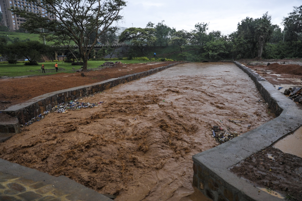 A view of one of the new water drainage systems constructed in Kigali to curb floods in the capital. Sam Ngendahimana