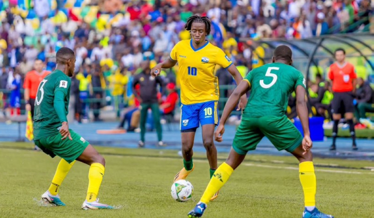 Sahabo in action for Amavubi in a past match.