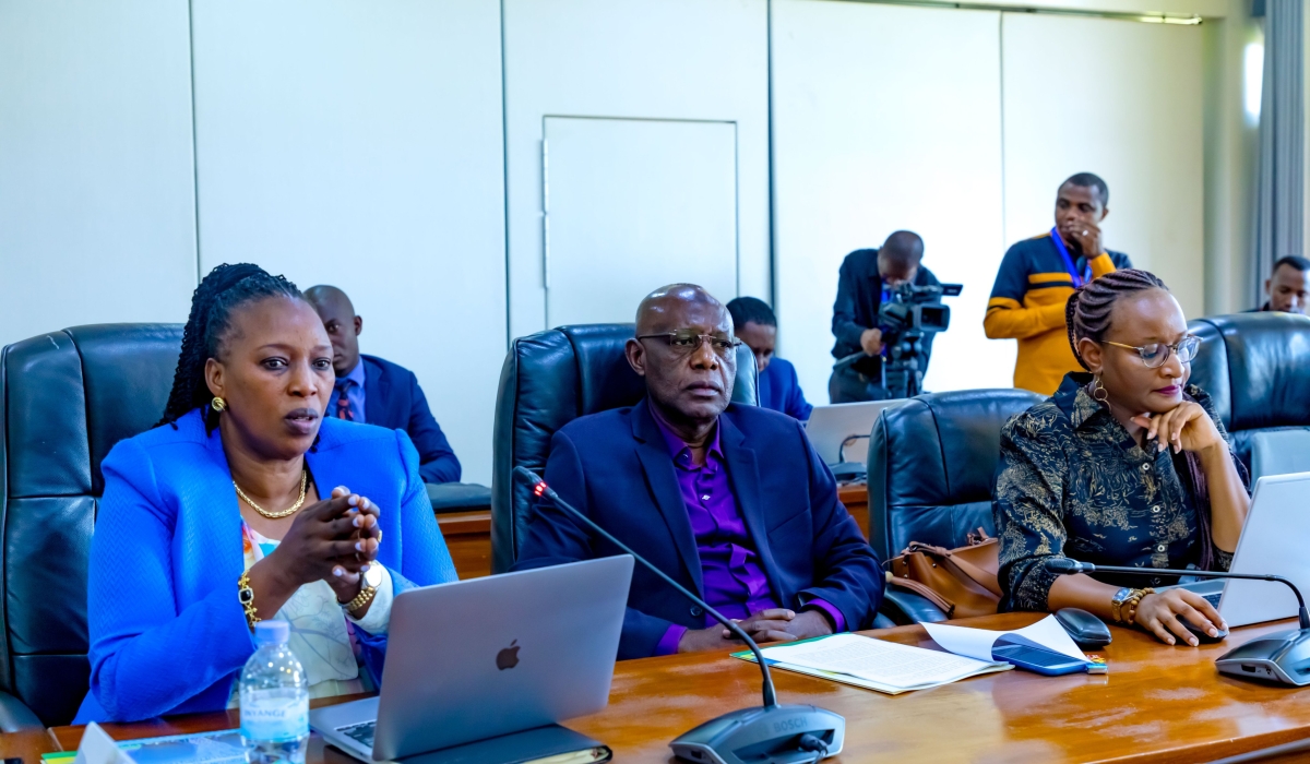 Ombudsman Madeleine Nirere   and her deputies during the presentation of the 2024 Ombudsman’s annual report to parliament on Monday, January 6. Courtesy