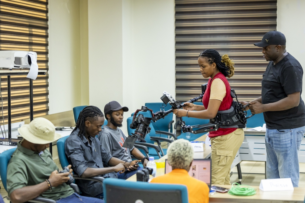 Rutagarama guides aspiring filmmakers during a recent workshop at RP-Kigali&#039;s ICT Innovation Center in Kicukiro District-Photo by Olivier Mugwiza