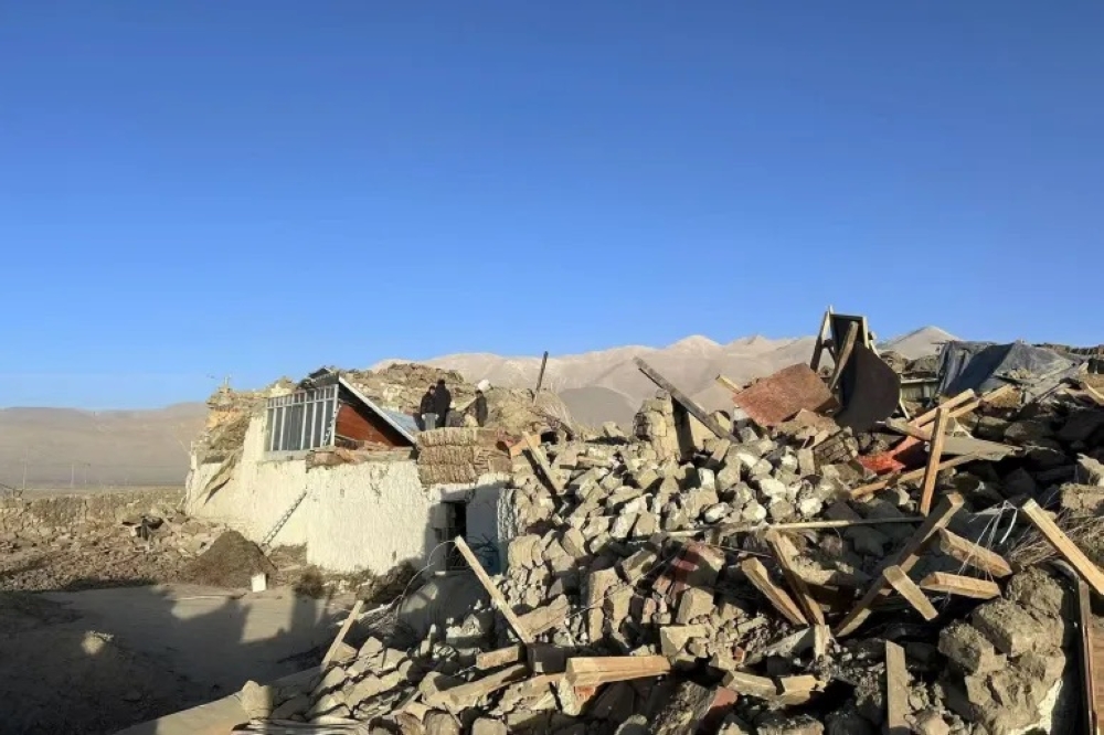 Damaged houses are pictured after an earthquake at a village in Tibet, China, on January 7, 2025 [Xinhua via Reuters]