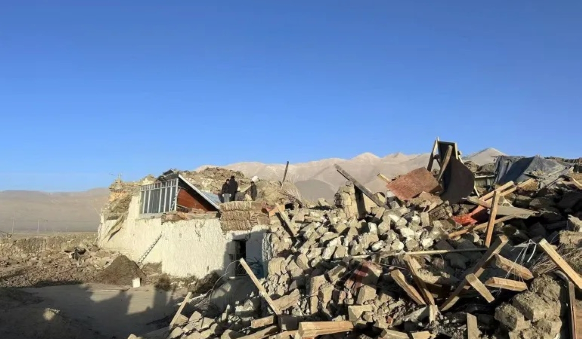 Damaged houses are pictured after an earthquake at a village in Tibet, China, on January 7, 2025 [Xinhua via Reuters]