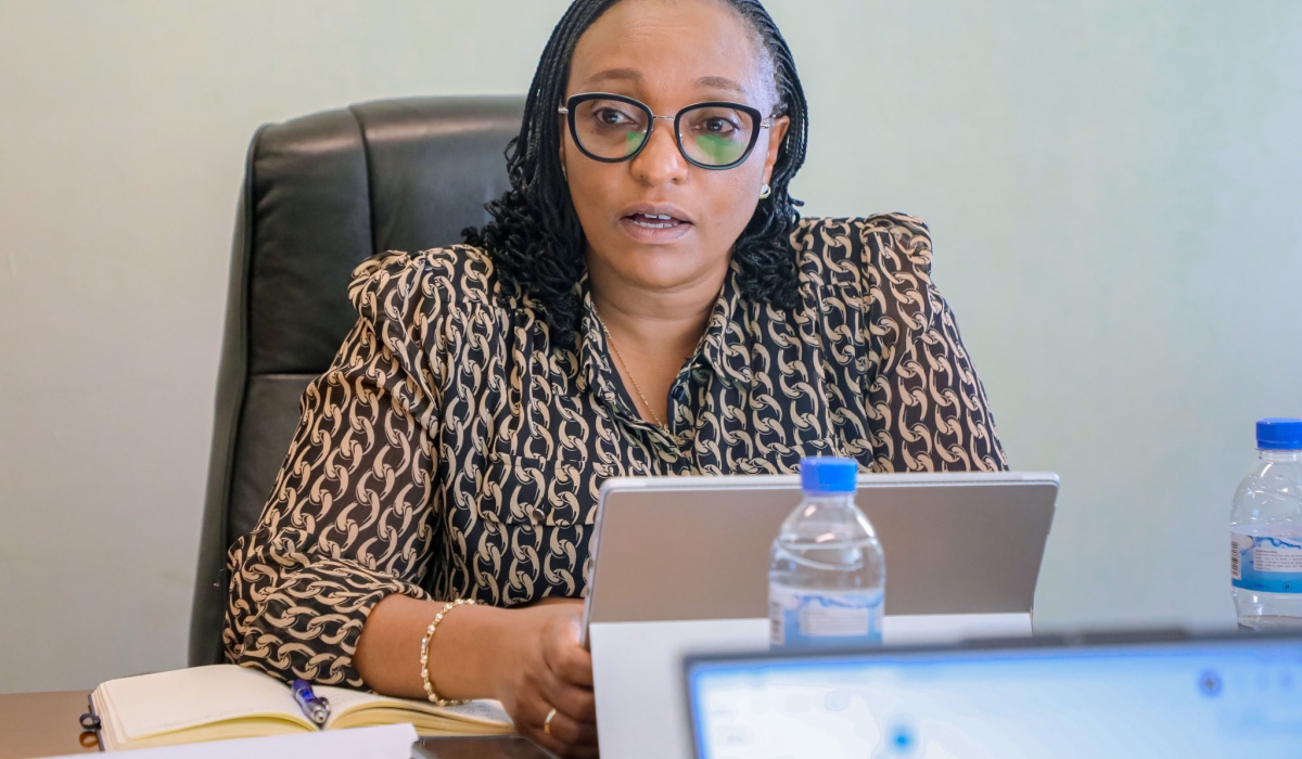 Minister of Environment, Valentine Uwamariya addresses the Lower House’s Committee on Land, Agriculture, Livestock and Environment on January 7. Courtesy