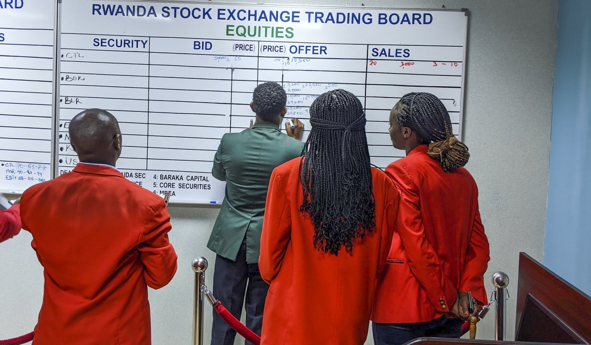 Rwanda’s stock market turnover surpassed Rwf100 billion-mark for the first time, reaching Rwf129 billion in 2024. File