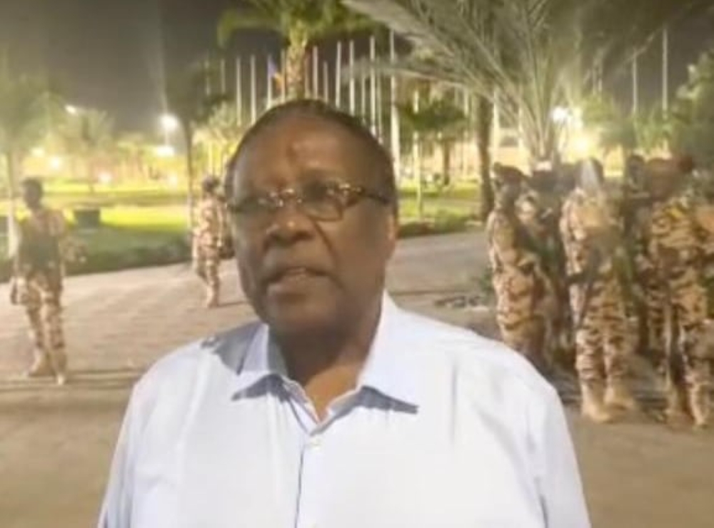 This snapshot from a video statement posted on the Facebook homepage of Chad&#039;s government spokesman and Foreign Minister Abderaman Koulamallah shows Koulamallah explaining the situation in N&#039;Djamena, Chad, on Jan. 8, 2025. (Xinhua)