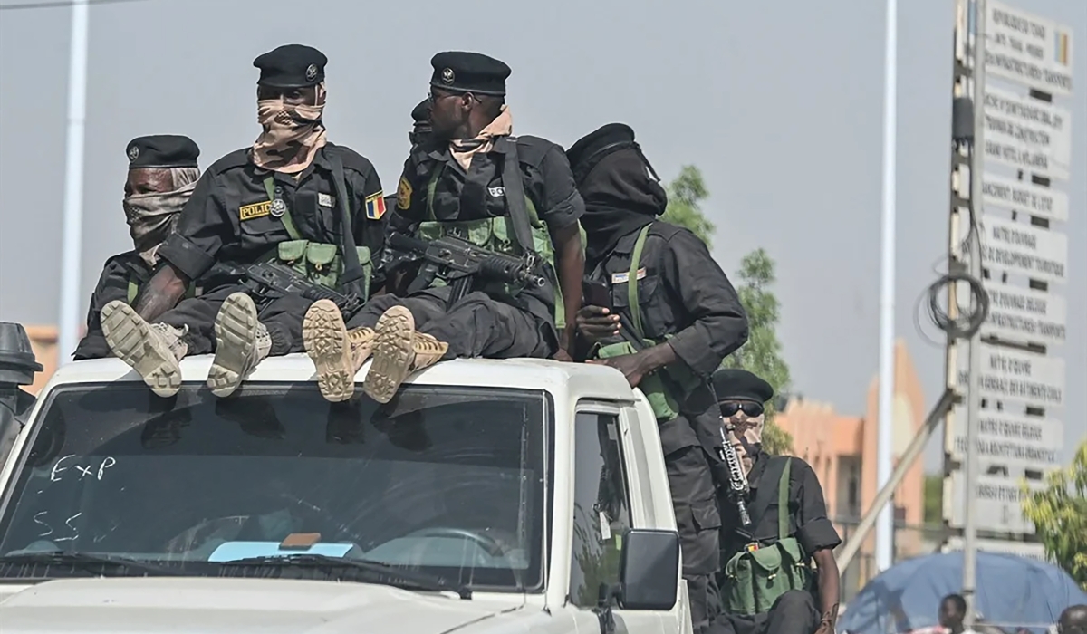 Chadian police patrol the streets of N&#039;Djamena. Courtesy Photo