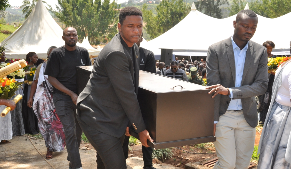 A decent burial of  362 Genocide victims that were relocated from Musambira Sector of Kamonyi District on January 4. Courtesy