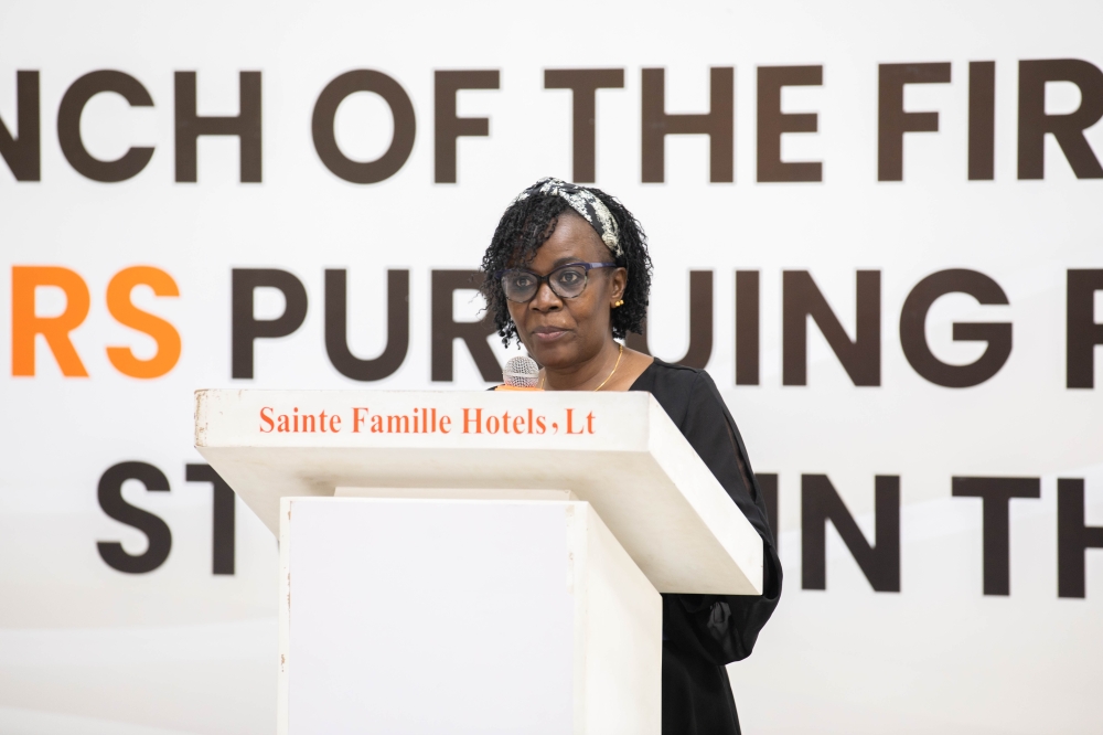 Pauline Okumu, National Director of World Vision Rwanda, speaks during the launch of the first cohort of 133 pastors on January 10 who will undertake one year of postgraduate theological training at the East African Christian College. All photos by Craish Bahizi