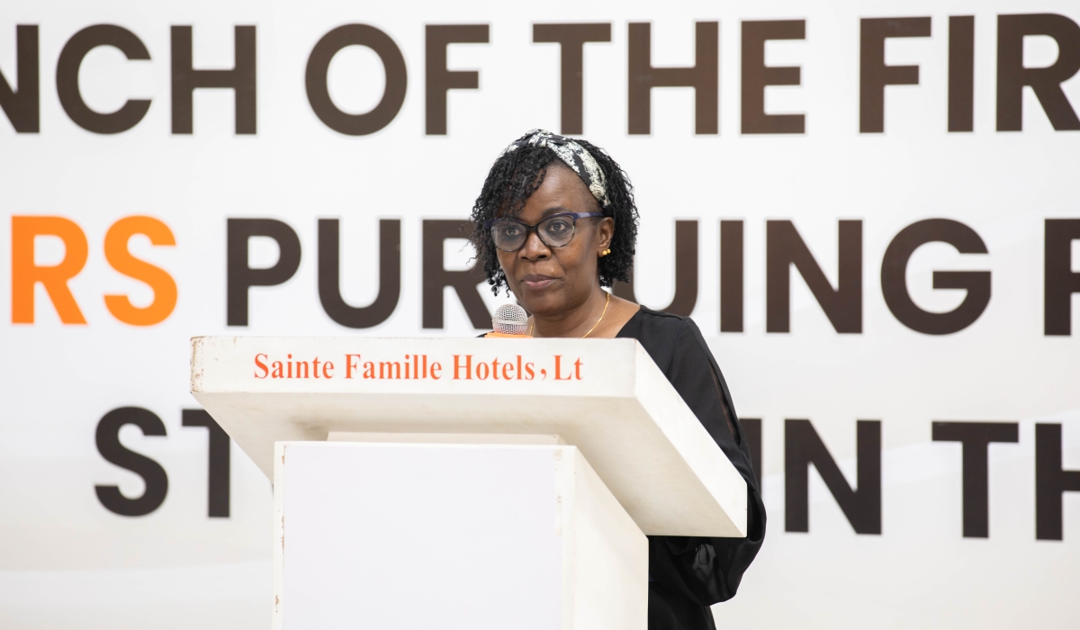 Pauline Okumu, National Director of World Vision Rwanda, speaks during the launch of the first cohort of 133 pastors on January 10 who will undertake one year of postgraduate theological training at the East African Christian College. All photos by Craish Bahizi