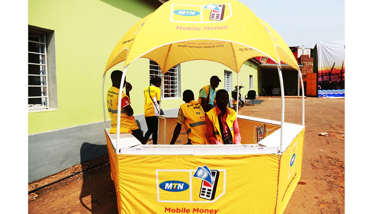 Mobile money agents in Kigali. MTN mobile money services, which had been non-operational since the night of Tuesday, January 14, resumed around 930 a.m. on January 15.