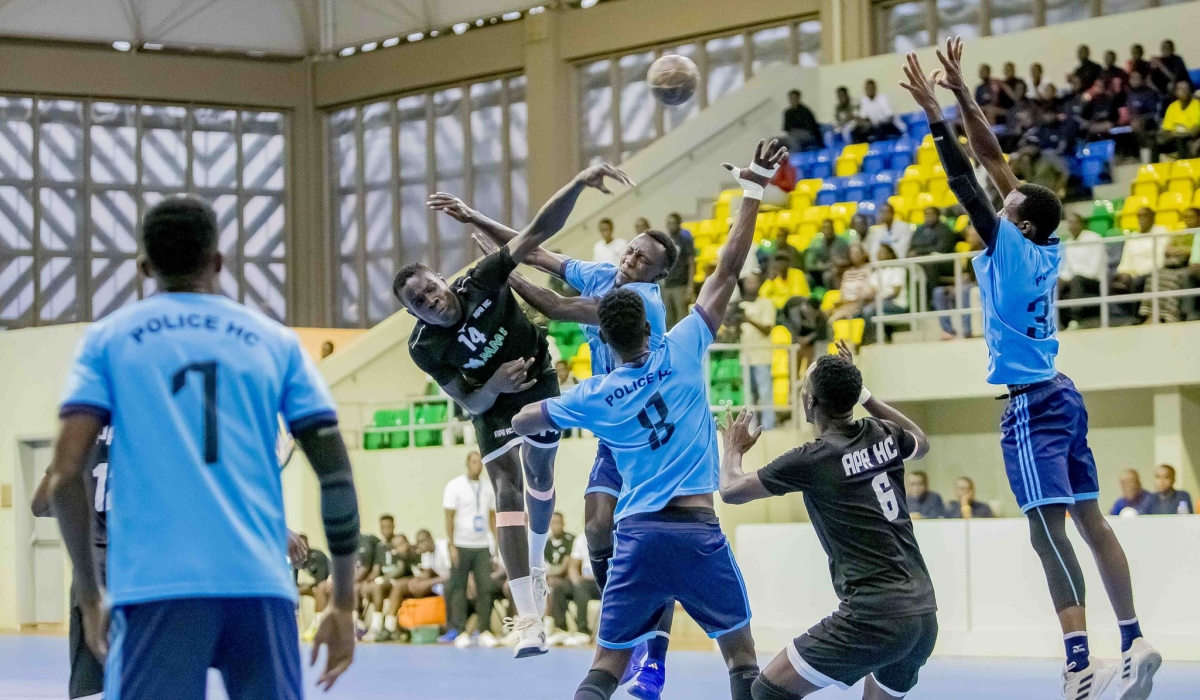 Police Hndball team during a league match against APR. The 2025 Handball Heroes Cup will attract fourteen teams from across the country. Courtesy