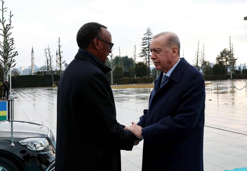 President Paul Kagame and his Turkish counterpart, Recep Tayyip Erdoğan, on Thursday, January 23. Village Urugwiro