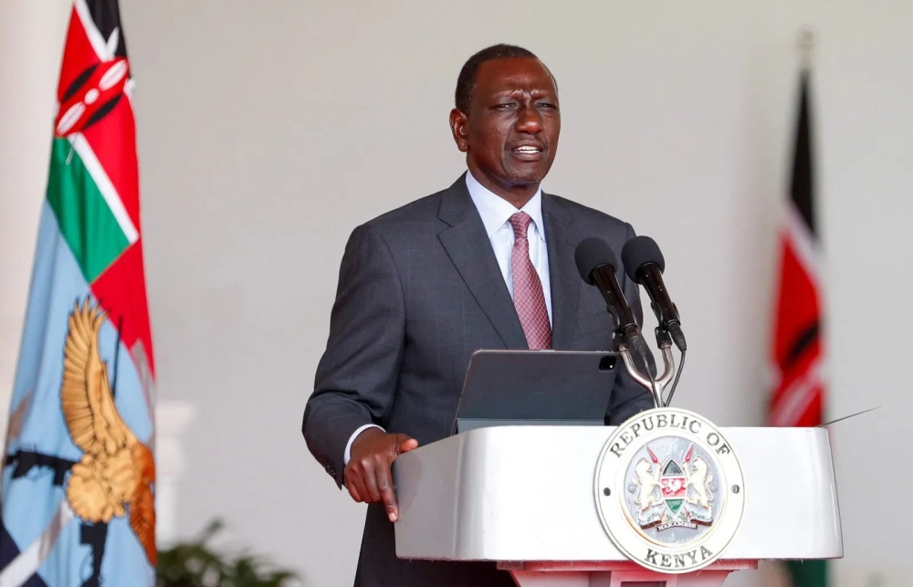 Kenyan President William Ruto, who chairs the East African Community (EAC) on Sunday, January 26, delivered his remarks on security situation in eastern DR Congo. Courtesy