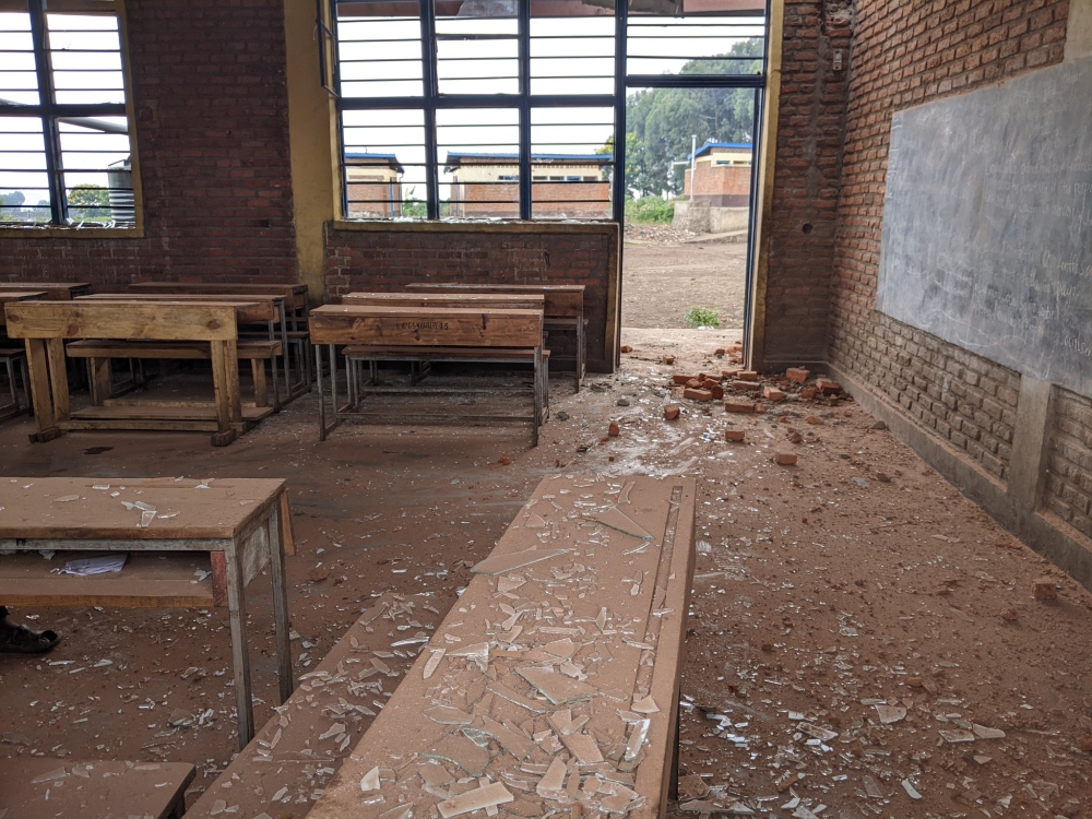 Inside a class at  Groupe Scolaire  Nyarubande, one of the schools in Rubavu