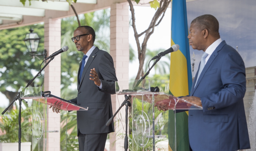 President Paul Kagame and his Angolan counterpart João Lourenço discussed the crisis in eastern DR Congo