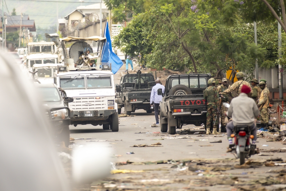 M23 rebels captured Goma this week. Seen here patrolling some parts of the city.