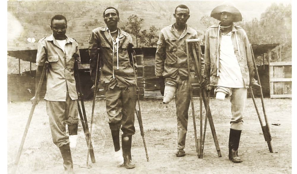 Injured Rwanda Patriotic Army soldiers from the 1990s Liberation War. Courtesy.