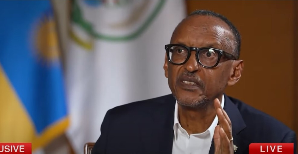 President Paul Kagame  during an interview with CNN in Kigali on Monday, February 3. courtesy