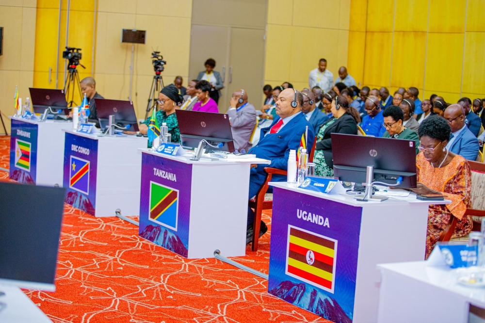 East African Community and Southern African Development Community ministers during their joint meeting in Tanzania on Friday, February 7.