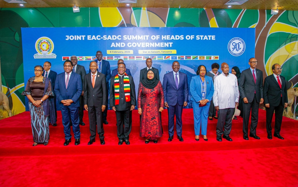 A joint summit of EAC and SADC heads of state and government on the security situation in DR Congo took place on February 8, 2025, in Dar es Salam, Tanzania.