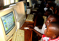 The children during a computer lesson in Gikondo. (Photo/Robert Nzeyimana)