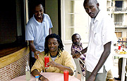 Bachelors share a drink. (Photo / G. Barya)