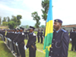 Police on pass-out parade in an ealier and different training programme.