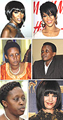 Trend setters: Clockwise from top left: Naomi Campbell, Rihana, Mary Gahonzire, Katie Holmes, Aisa Kirabo, Catie