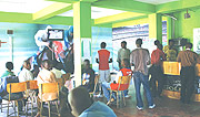 Sports fans betting at Remera. (Photo /F.Kagabo).