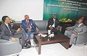 L-R: Presidents Kagame, Wade (Senegal), Koroma (Sierra Leone) and Museveni (Uganda) at the AU Summit. (Courtesy photo).