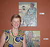 Artist Janet Wilson exhibits her work in Kigali (Photo/K.Llewellyn)