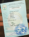 Does it make sense to you? The front (up) and back (left) of the new voter card. (Photo/J.Mbanda).