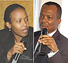 Clare Akamanzi(L), Vincent Karega(R).