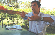 One of the EU election observers addressing the press. (Photo/ G.Barya).