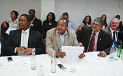 Members of the business community receive the World Bank report via  Video conference (Photo/ J. Mbanda )