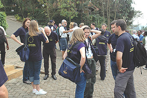 In-Fighting: A cross section of the EU Election Observer team. (Photo/J. Mbanda).