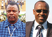 REVEALED: Cecafa SG Nicolas Musonye (L), Ferwafa boss-Brig. Gen. John Bosco Kazura.