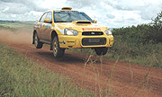 IN ACTION: Rwandau2019s Rudy Cantanhede flies during the Mountain Gorilla Rally event in 2006.