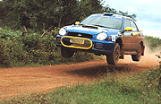 IN CONTENTION: Davite flies his Subaru Impreza during a past event.