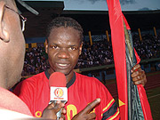 HONORABLE: Akwa speaking to the press after the 2006 triumph at Amahoro stadium 