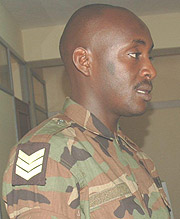 Sgt. Robert Kabera at The New Times Offices, Kimihurura