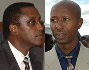 L-R: Vincent Biruta,  Musa Fazil Harelimana.