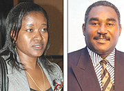 L-R:  Monique Mukaruliza, ICTR spokesman, Roland Amoussouga.